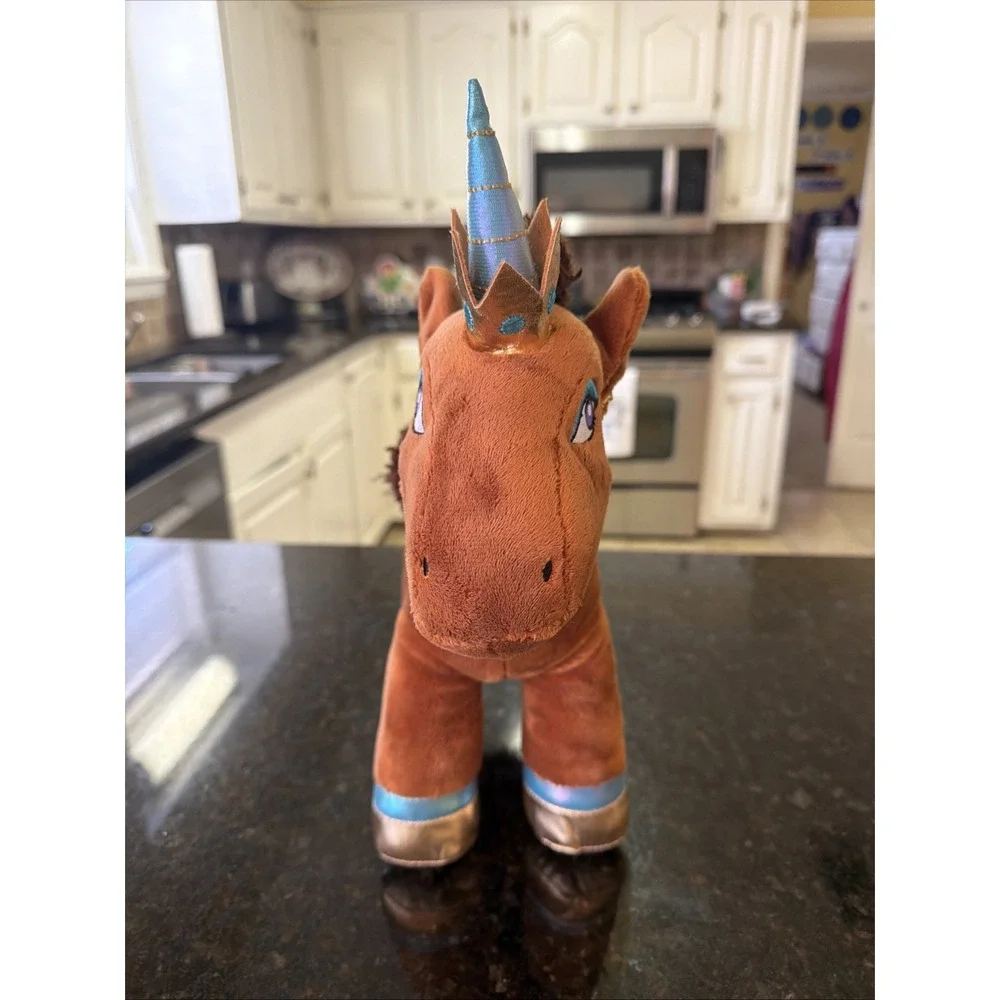Afro Unicorn Princess Crown Horse Brown Plush‎ Stuffed Animal 14